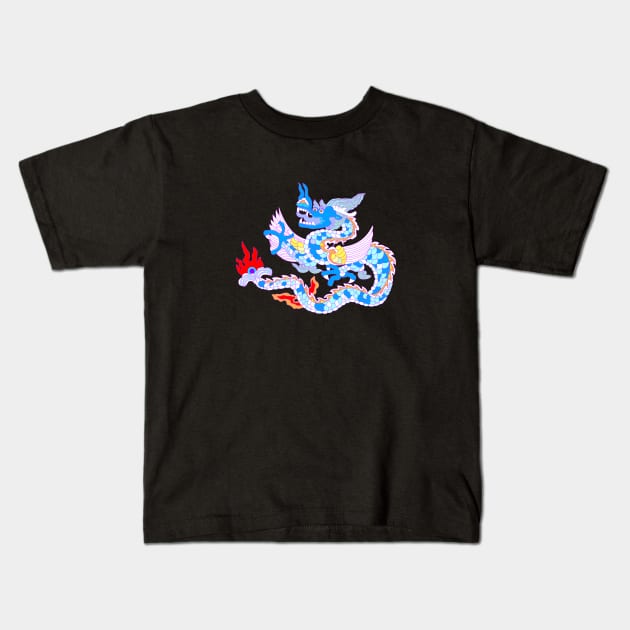 Dragon 1303 Kids T-Shirt by cutequokka